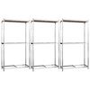 vidaXL 2-Layer Tire Racks 3 pcs Silver 43.3"x15.7"x70.9" Steel