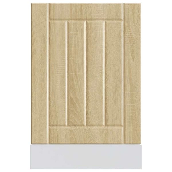 vidaXL Dishwasher Panel Sonoma oak Engineered wood 17.7 x 0.6 x 26.4 in