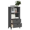 vidaXL Bookshelf Anthracite grey Engineered wood, plastic Medium