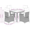 vidaXL Garden Dining Set Gray, Dark Gray