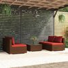 vidaXL Garden Lounge Set Brown, Cinnamon Red