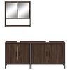 vidaXL Bathroom Furniture Set Brown Oak