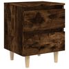 vidaXL Bed Cabinet Set of 2 Smoked oak