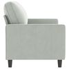 vidaXL 2-seater Sofa Light grey Velvet, Metal, Textilene Medium