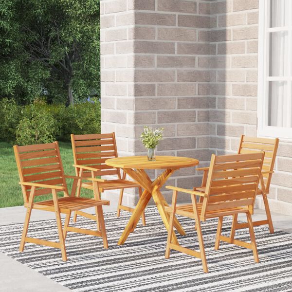 vidaXL Garden Dining Set Natural Acacia Solid acacia wood