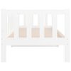 vidaXL Day Bed White Solid pine wood 31.5x79 in Convertible Day Bed
