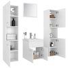 vidaXL Bathroom Furniture Set White Engineered Wood, Acrylic, Ceramic