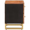 vidaXL Bedside Cabinet Brown and Black Solid mango wood, MDF, iron Compact