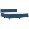 vidaXL Box Spring Bed with Mattress Blue 78.7“ x 78.7” fabric