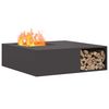 vidaXL Fire Pit Black 39.4" x 39.4" x 11.8" Cold-rolled steel