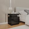 vidaXL Bedside Cabinet High gloss black Engineered wood Medium