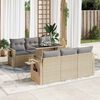 vidaXL Garden Sofa Set Beige, Light Grey
