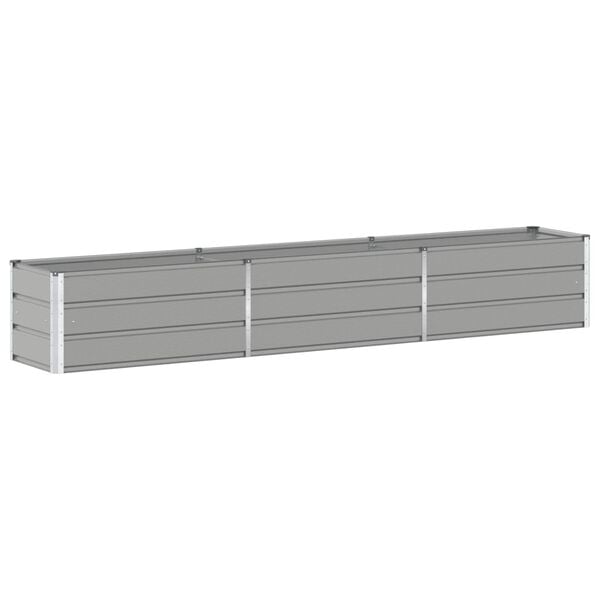 vidaXL Planter Light Grey 480 x 50 x 45 cm Galvanised Steel