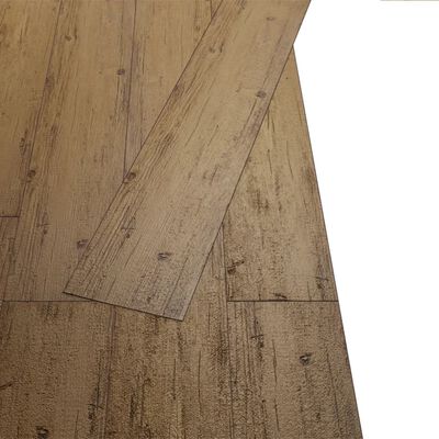 vidaXL Self-adhesive PVC Flooring Planks 54 ft² 0.08" Walnut Brown