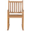 vidaXL Rocking Chair with Royal Blue Cushion Solid Teak Wood