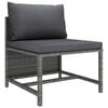 vidaXL Garden Lounge Set Grey PE rattan Eight-piece Removable Covers