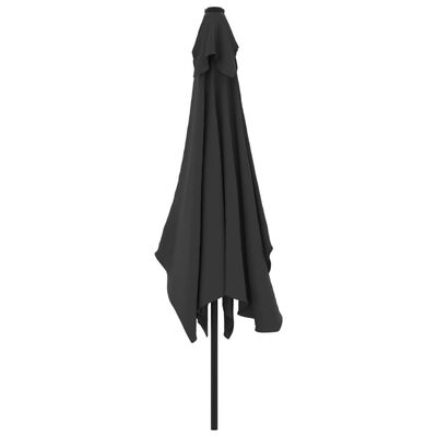 vidaXL Outdoor Parasol with Metal Pole 118.1"x78.7" Anthracite