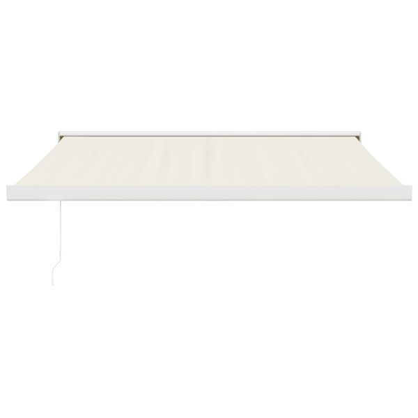 vidaXL Retractable Awning Cream Polyester Fabric 9.8 x 8.2 ft