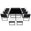 vidaXL Outdoor Dining Set Black