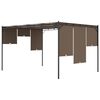 vidaXL Garden Gazebo with Side Curtain 13.1'x9.8'x7.4' Taupe