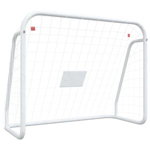 vidaXL Football Goal with Net White 49.2x37.8x23.6" Steel&Polyester