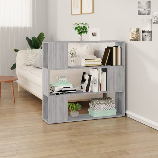 vidaXL Book Cabinet Grey Sonoma Engineered Wood Compact Book Cabinet