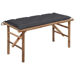 vidaXL Garden Bench Bamboo Medium Foldable Garden Bench Rectangular