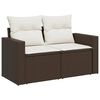 vidaXL Garden Sofa Set Brown PE rattan 6 Piece Set Modular