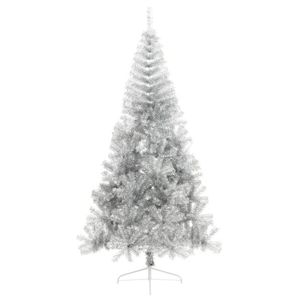 vidaXL Christmas Tree Silver PET Large Christmas Tree Cone-shaped