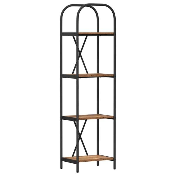 vidaXL Bookshelf Old Wood 15.75 x 11.81 x 57.48 in Engineered wood