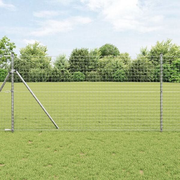vidaXL Fence Post Other 26 pcs Grey 1.26 x 1.26 x 66.93 in Steel