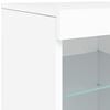 vidaXL Sideboard White Engineered wood, Glass Large Sideboard