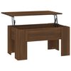 vidaXL Coffee Table Brown Oak Engineered Wood Medium Adjustable Armrests