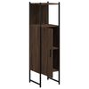 vidaXL Bathroom Cabinet Brown Oak Engineered Wood, Powder-Coated Steel