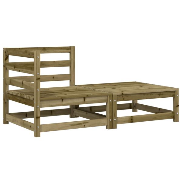 vidaXL Patio Sofa Corner with Cushions and Footstool