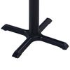 vidaXL Garden Table Black Metal, plastic wood 23.6 x 23.6 Durable