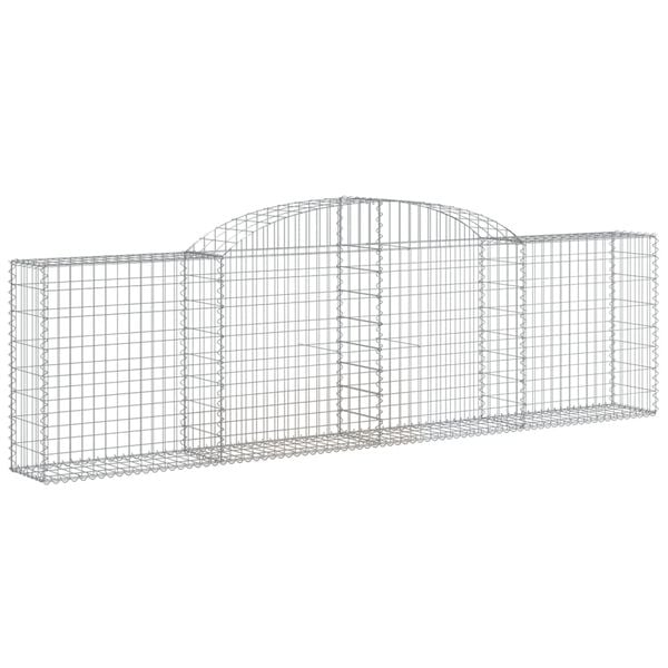 vidaXL Gabion Basket Set of 17 Silver Galvanized iron
