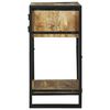 vidaXL End Table Brown 15.7"x15.7"x31.5" Solid rough mango wood