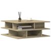vidaXL Coffee Table Sonoma oak Engineered wood 27.6 x 27.6 x 11.4 in