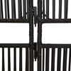 vidaXL Room Divider 4 Panels Black Poly Rattan