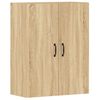 vidaXL Wall Mounted Cabinet Set of 2 Sonoma Oak Engineered Wood, Metal