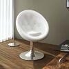 vidaXL Lounge Chair White PVC, Polyester, Cotton, Polyurethane, Steel