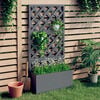 vidaXL Trellis Planter Grey Wood-plastic composite Tall Planters