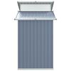 vidaXL Garden Shed Grey Galvanized Steel Large Garden Shed Rectangular