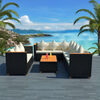 vidaXL Patio Furniture Set Set of 5 Black