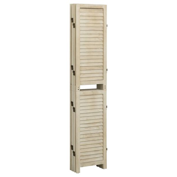 vidaXL 6-Panel Room Divider 82.7x65.0" Solid Wood Paulownia