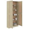 vidaXL Book Cabinet Sonoma oak Engineered wood, MDF 73.0 in height
