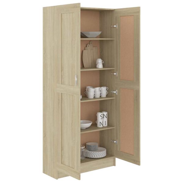 vidaXL Book Cabinet Sonoma oak Engineered wood, MDF 73.0 in height
