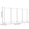 vidaXL 4-Panel Room Divider Brown 136.2"x70.9" Fabric