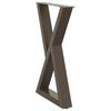 vidaXL Dining Table Leg Natural Steel Powder-coated steel